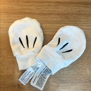 White Disney Baby Mittens
